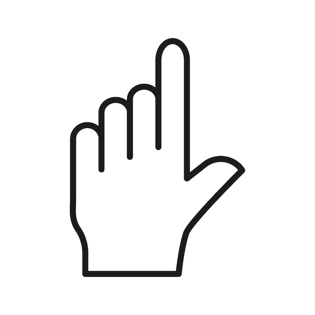 Cursor finger icon isolated