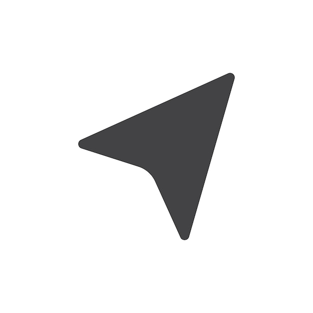 Cursor icon Symbol mark in filled style