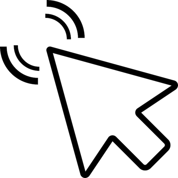 Cursor klikmarkør Musemarkør ikon isoleret Vektorillustration