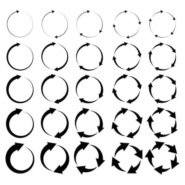 Cursor pil ikonsæt Fremad ikon Genbrug ikonsæt Simpelt design Vektor illustration Stockbillede