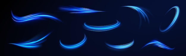 Curve white line light effect Light cool whirlwind Vector sparkle png effect waveneonline