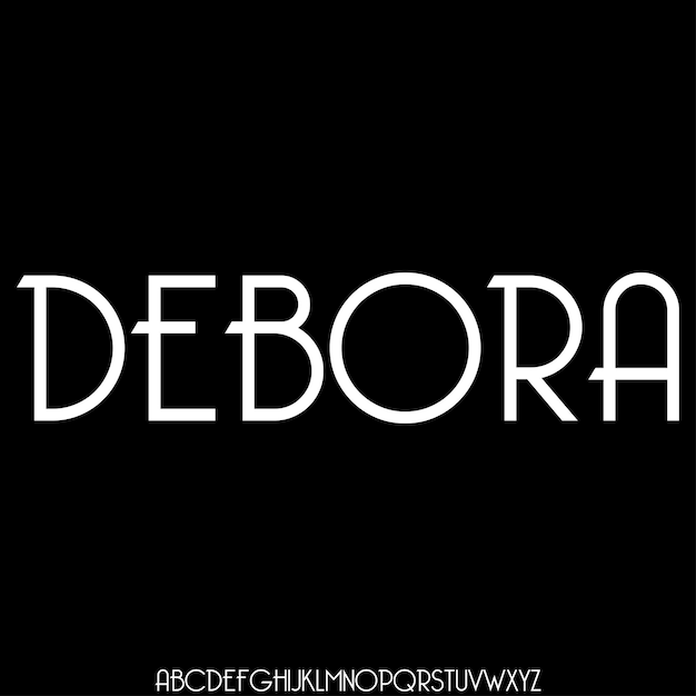 Curvy elegant feminine decorative alphabet display font vector