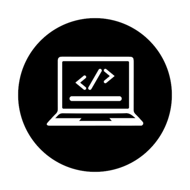 custom coding icon black vector graphics