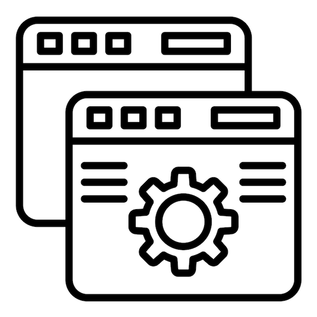 Custom Features Vector Illustration Style