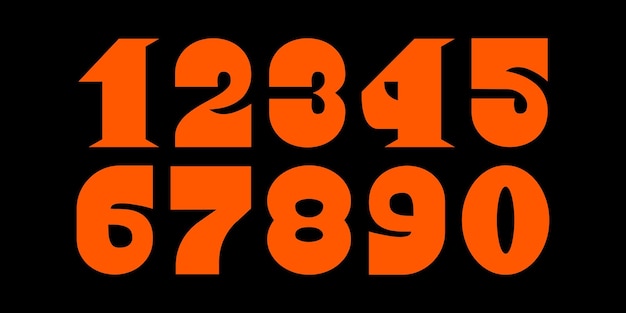 Custom vector creative color geometry shapes numerals font alphabet vector illustrations