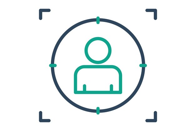Customer focus line icon