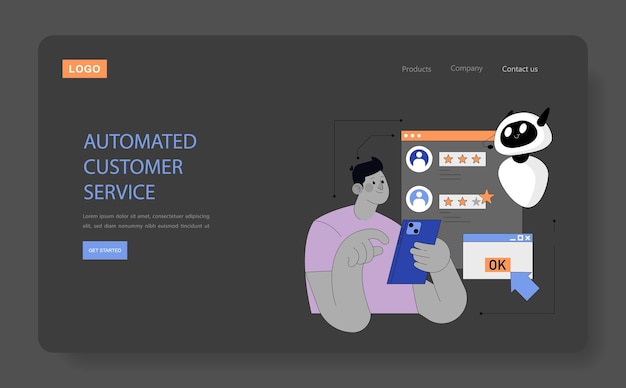 Customer interaction automation concept a person engages with a chatbot on their smartphone for