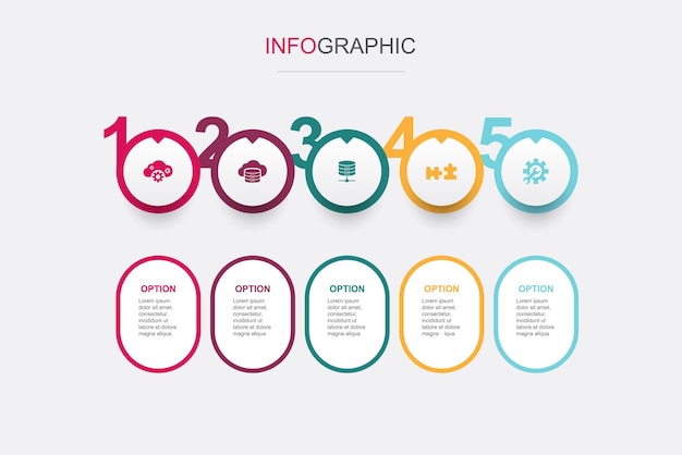 customer relationship communication service crm customer care icons infographic design template creative concept with 5 steps