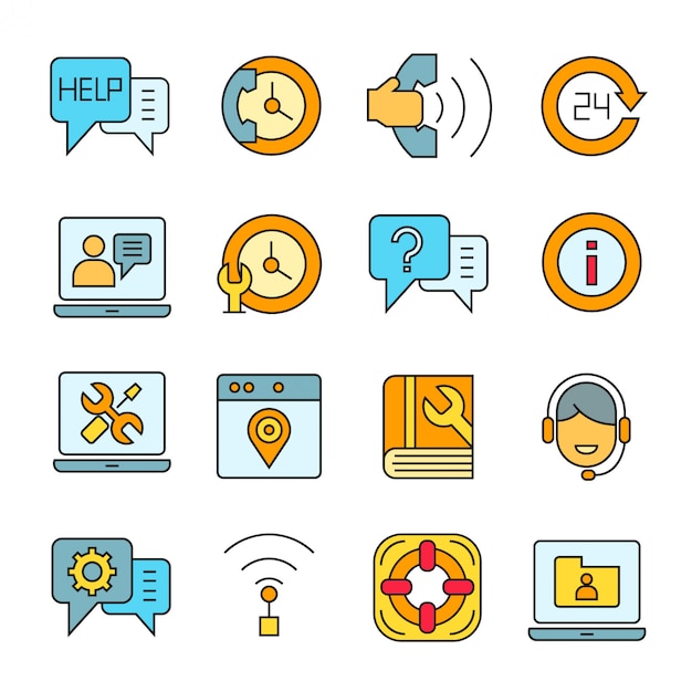 customer service and communication icons