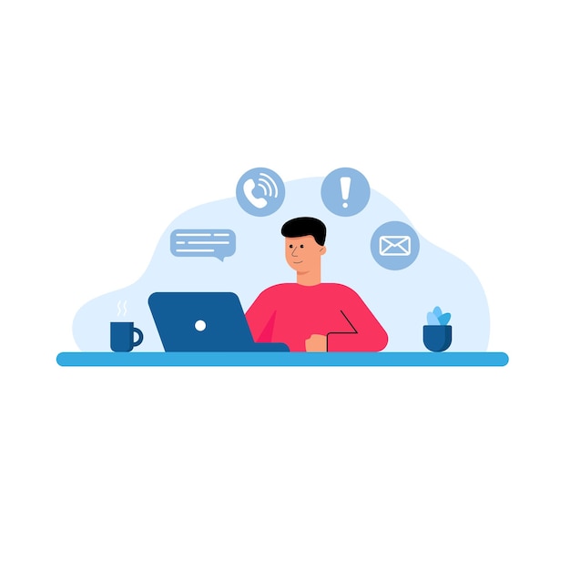 Customer service vector flat design