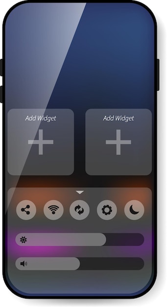 customizable smartphone interface with dark theme and dynamic widgets