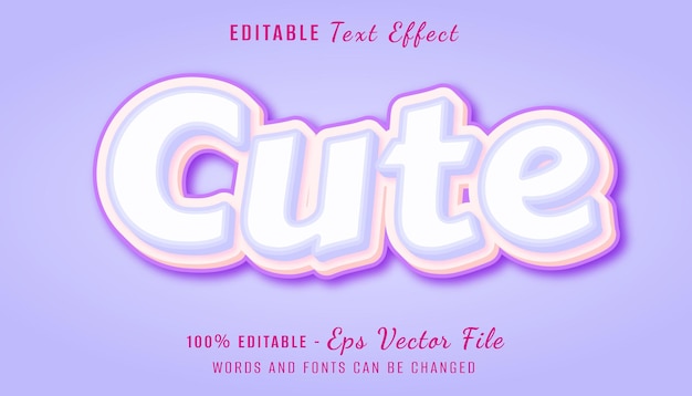 Cute 3D Text Effect design
