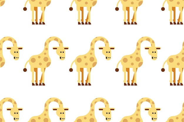 Cute animal wrapping paper seamless pattern background