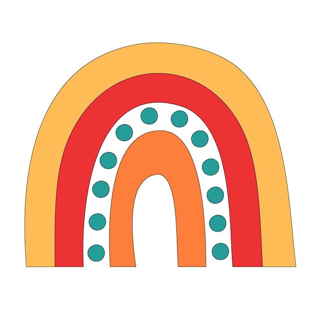 Cute bright minimalist scandinavian rainbow