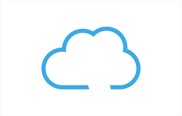 Cute Cloud Shape Vector Icon