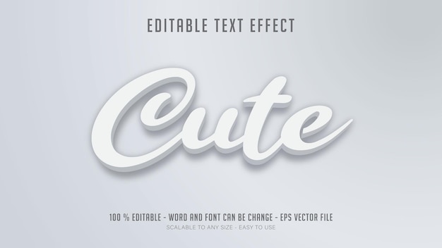 cute editable text effect