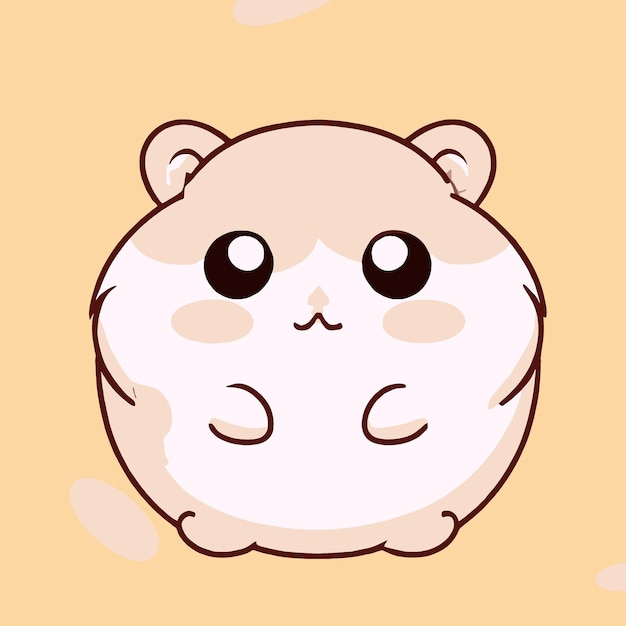 Cute Hamster illustration Hamster kawaii chibi vector drawing style Hamster cartoon