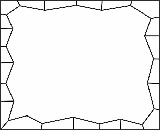 cute horizontal border consists of various tiles black lines and white background empty space