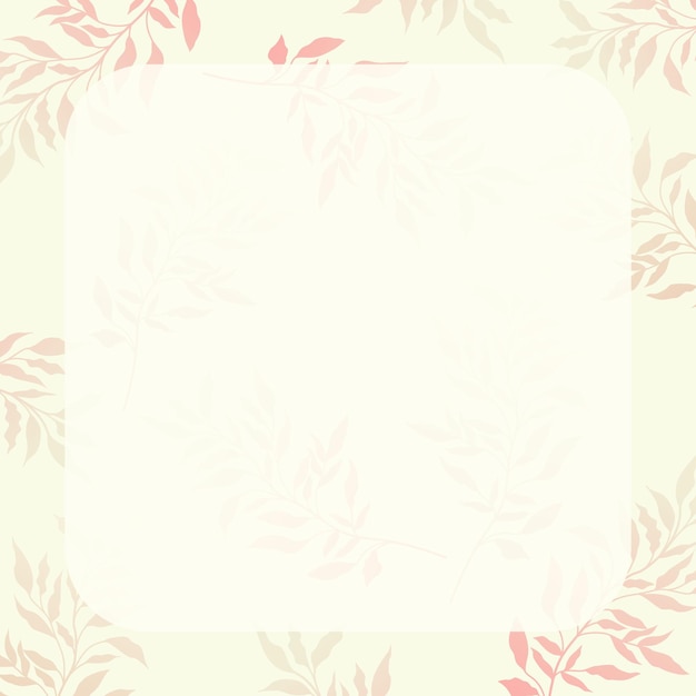 cute kawaii soft pastel leaves memo pad notepad frame background