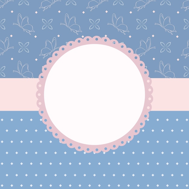 cute kawaii sweet butterfly pattern banner and poster background design