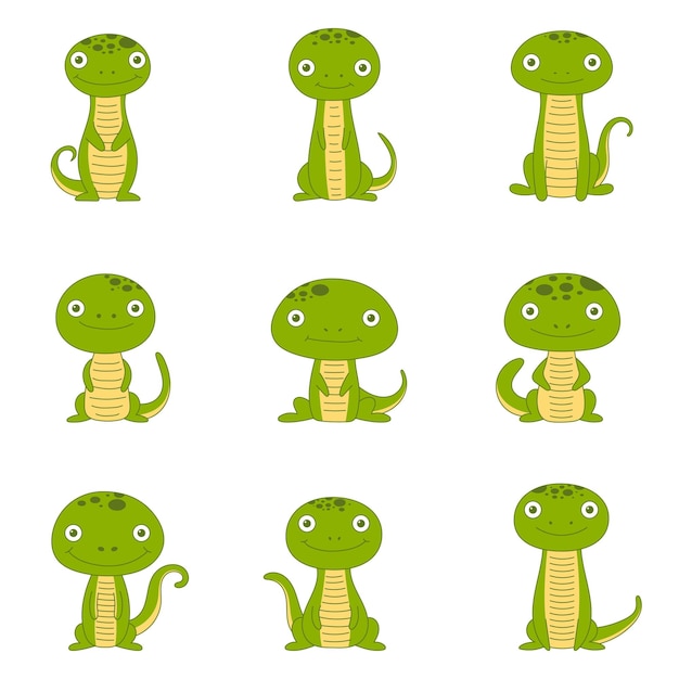 Cute lizard clipart design illustration