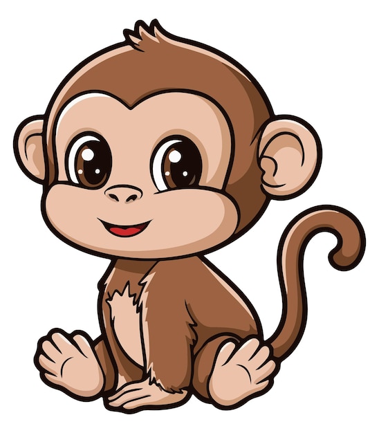 Cute Monkey Vector