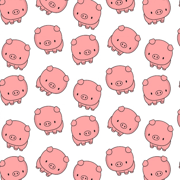 cute pig with big cute head