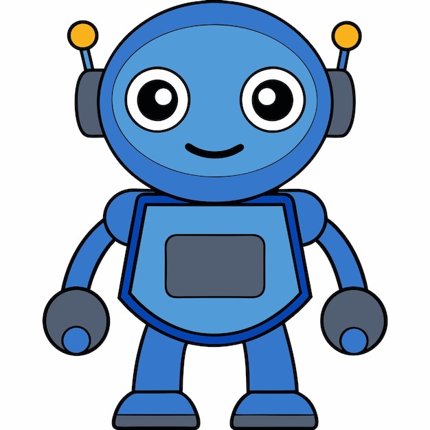 Cute Robot Cartoon Vector Icon Illustration Science Technology Icon Concept Isolated Premium Vector Flat Cartoon Style