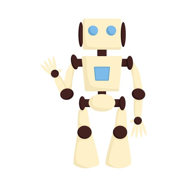 Cute robot modern high tech innovation technology concept cartoon style vector illustration