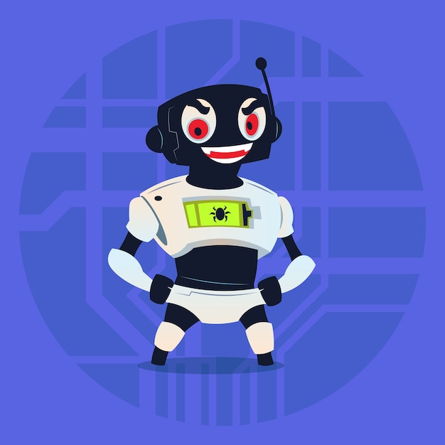 Cute Robot Wear Ninja Mask 