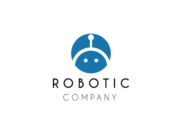 Cute robotic logo design Chat boot Artificial intelegence Logo design