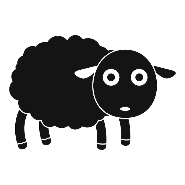 Cute sheep icon Simple illustration of cute sheep vector icon for web design isolated on white background