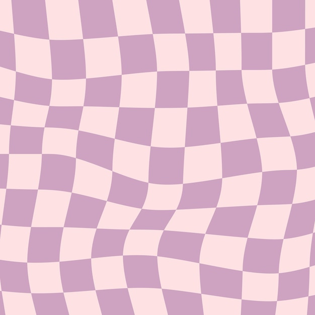 cute simple pink violet fluid squares pattern distorted checkered background retro minimalism 60s