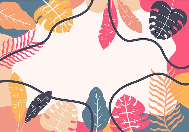 cute spring poster for spring holidays with leaves