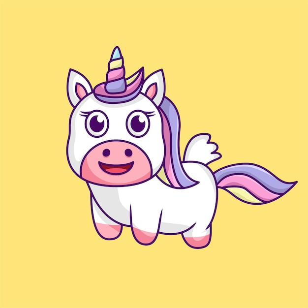Cute unicorn illustration, cute and fun