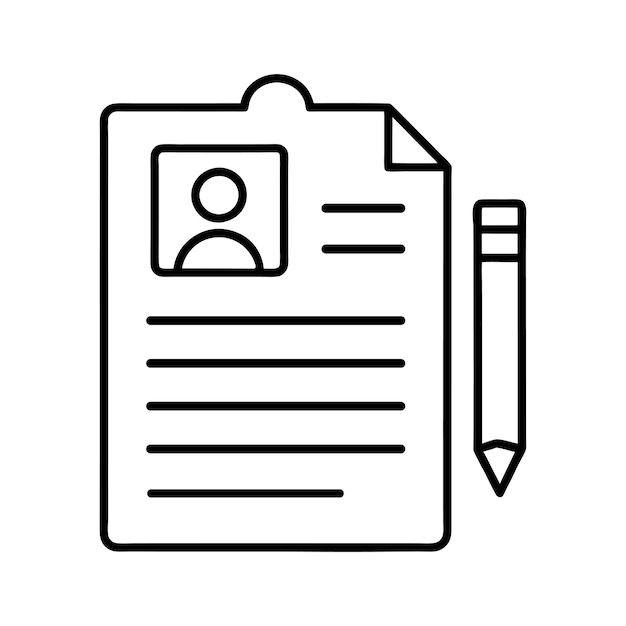 CV or Resume with a Pencil
