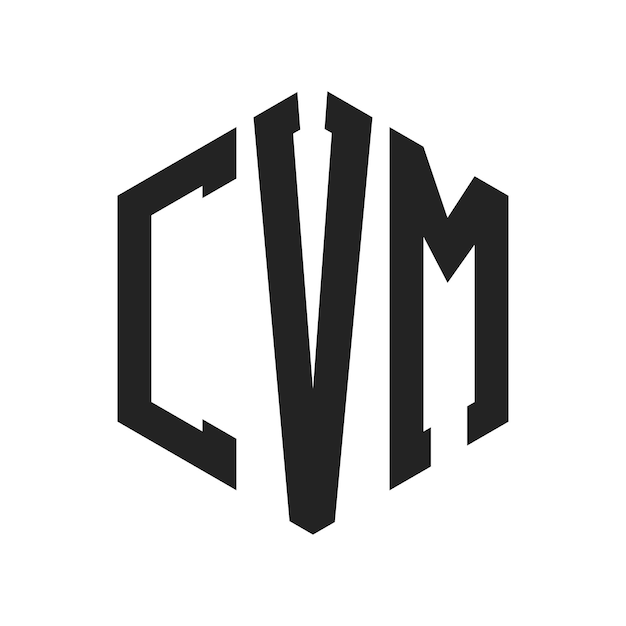 CVM Logo Design Initial Letter CVM Monogram Logo using Hexagon shape