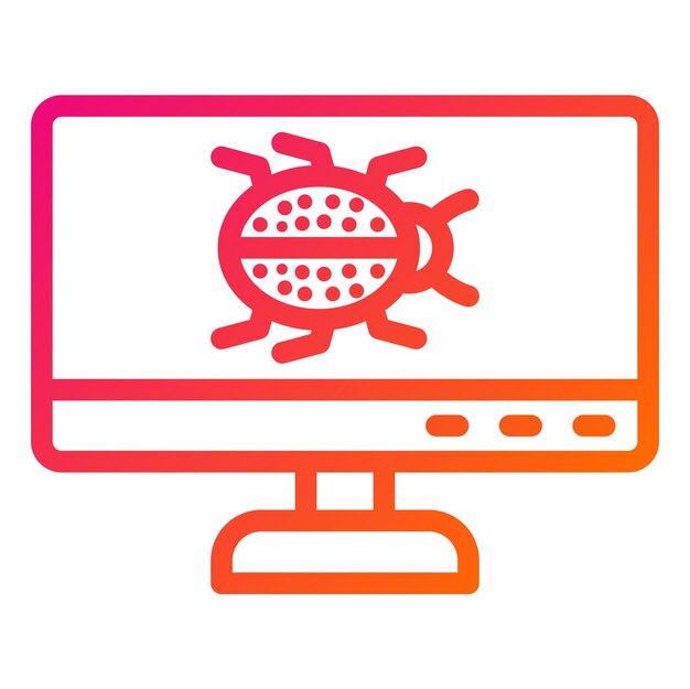 Cyber Attack Vector Icon Design Illustration