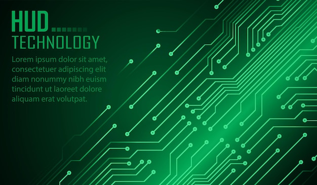 cyber circuit future technology concept background closed padlock on digital security