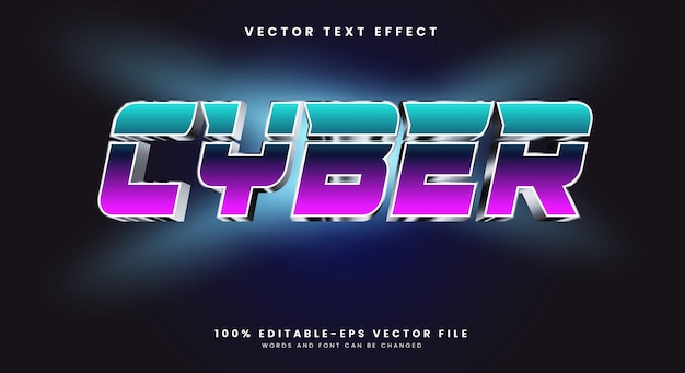 cyber editable text effect template suitable for futuristic theme