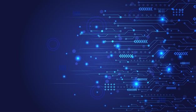 Cyber network protection. Future technology background.