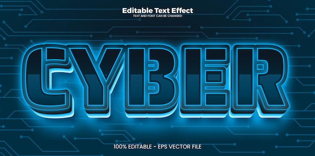 Cyber redigerbar teksteffekt i moderne trendstil