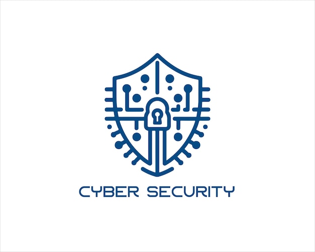 Cyber security logo icon symbol vector illustration