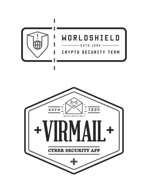 Cyber security sign or banner with icon flat design application Encryption operational Vector Minimal