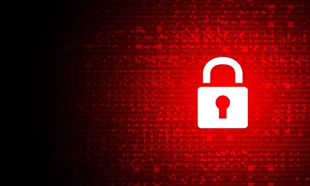 Cyber security technology concept Shield With Keyhole icon with world map background personal da