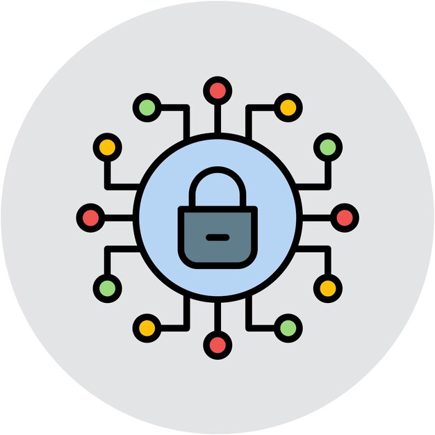Cyber Security Vector Illustration Style