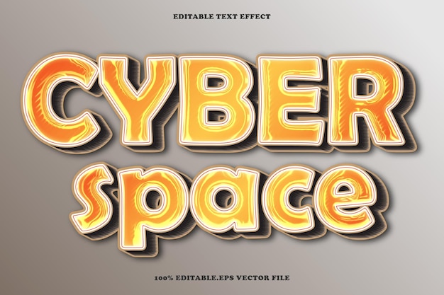 Cyber Space Editable Text Effect 3D Emboss Gradient Style