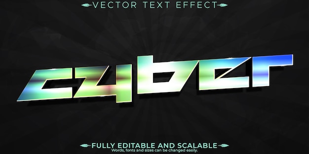 cyber text effect editable future and neon text style