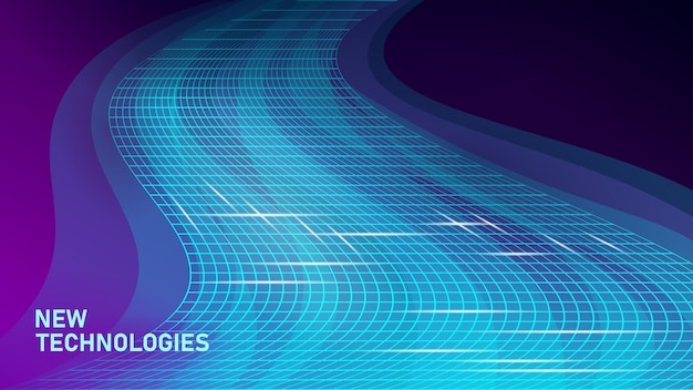 Cyber tunnel time jump scifi concept d speed movement mesh grid digital cyber abstract movement