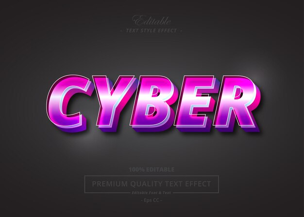 CYBER VECTOR TEXT STYLE EFFECT
